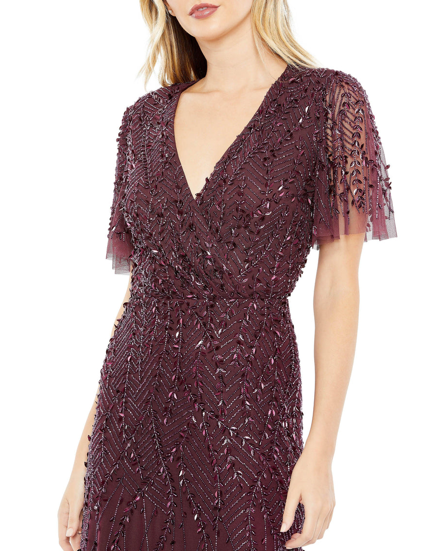Mother of the Bride Long Mother of the Bride Dress Aubergine