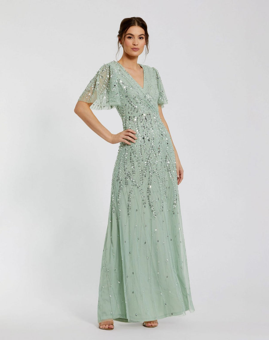 Mother of the Bride Long Mother of the Bride Dress Sage