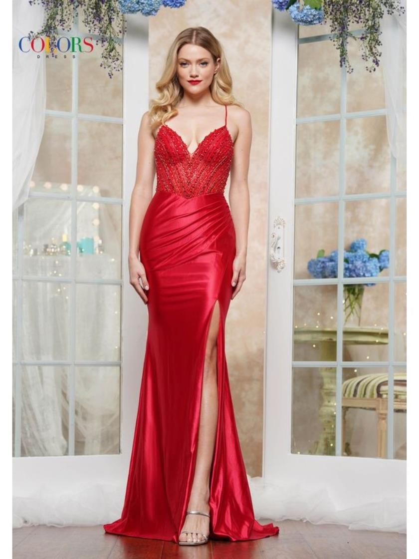 Prom Dresses Formal Long Skirt Fitted Prom Dress Red