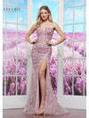 Prom Dresses Formal Flare Fitted Long Prom Dress Rose