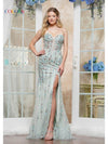 Prom Dresses Formal Flare Fitted Long Prom Dress Tiffany Blue