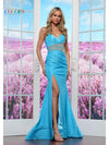 Prom Dresses Long Beaded Fitted Formal Evening Prom Dress Turquoise