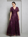 Mother of the Bride Dresses Mother of the Bride Long Sequin Lace Formal Dress Plum