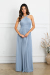 Formal Dresses Long Formal A Line Bridesmaid Dress Dusty Blue
