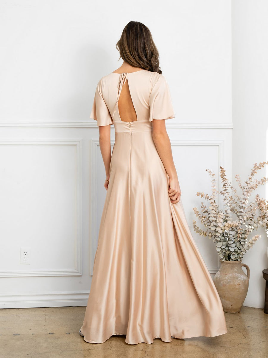 Formal Dresses  Long Formal A Line Evening Dress Champagne