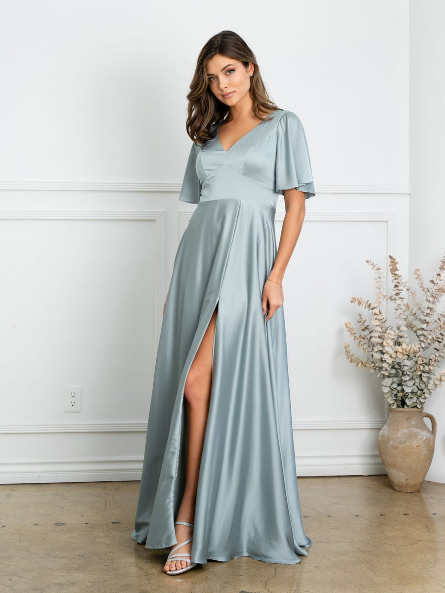Formal Dresses  Long Formal A Line Evening Dress Sage