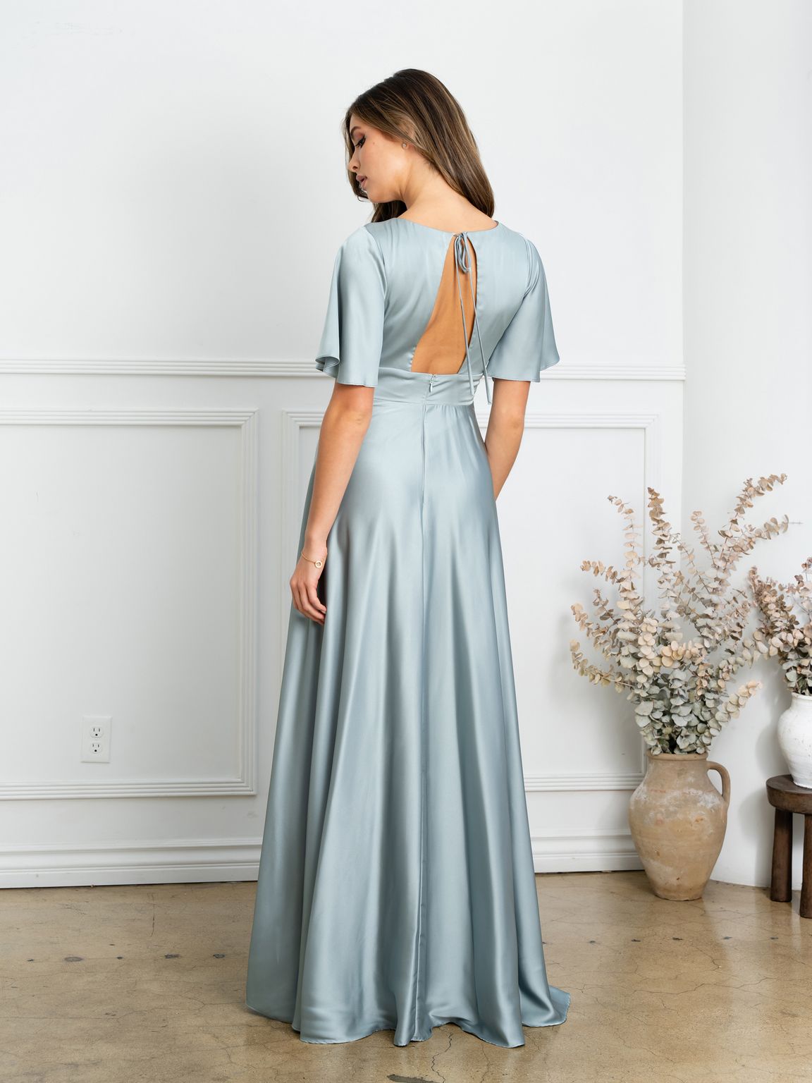 Formal Dresses  Long Formal A Line Evening Dress Sage