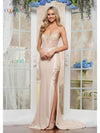 Prom Dresses Fitted Formal Flare Corcet Long Prom Dress Champagne
