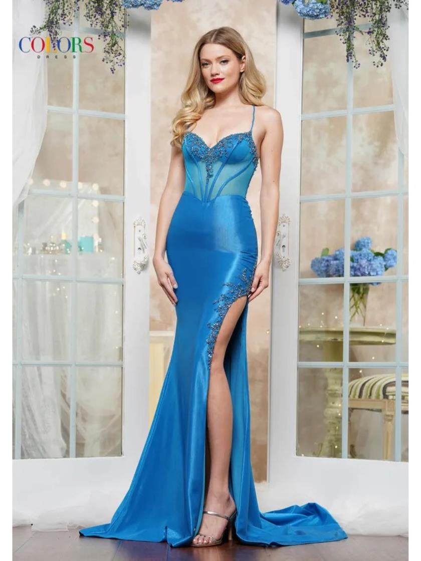 Prom Dresses Fitted Formal Flare Corcet Long Prom Dress Teal