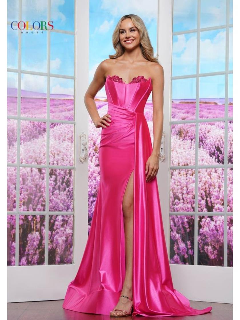 Prom Dresses Fitted Formal Evening Long Prom Dress Hot Pink