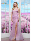 Prom Dresses Long Floral Glitter Formal Prom Dress Pink