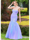 Prom Dresses Formal Fitted Long Evening Prom Dress Lilac