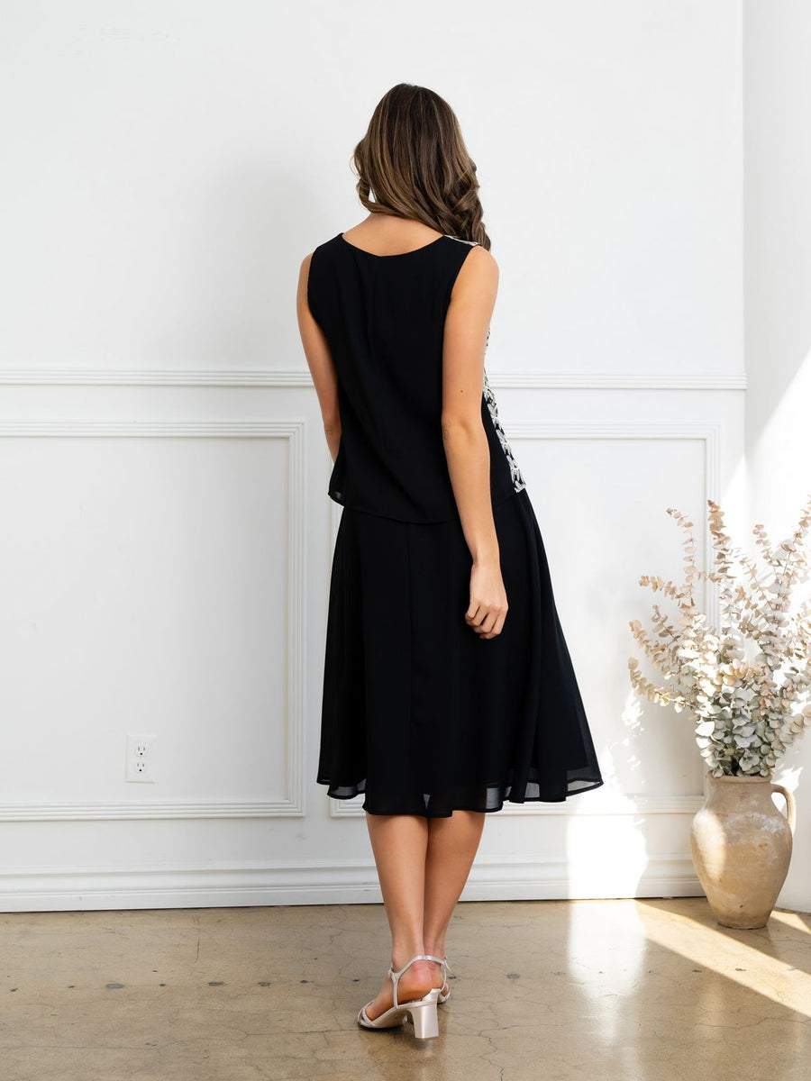 Mother of the Bride Dresses Short Mother of the Bride Jacket Cocktail Dress Black/Gold