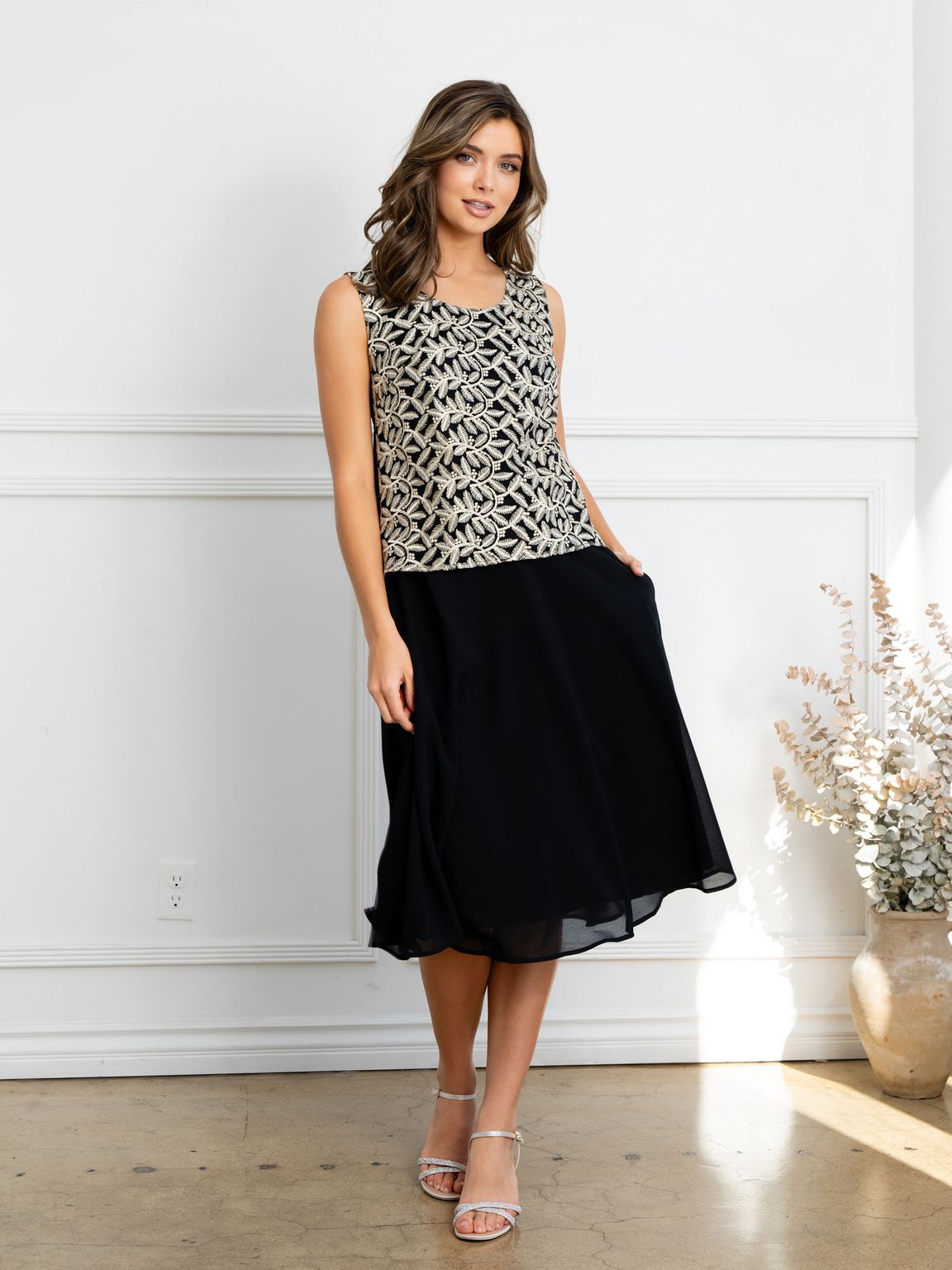 Mother of the Bride Dresses Short Mother of the Bride Jacket Cocktail Dress Black/Gold