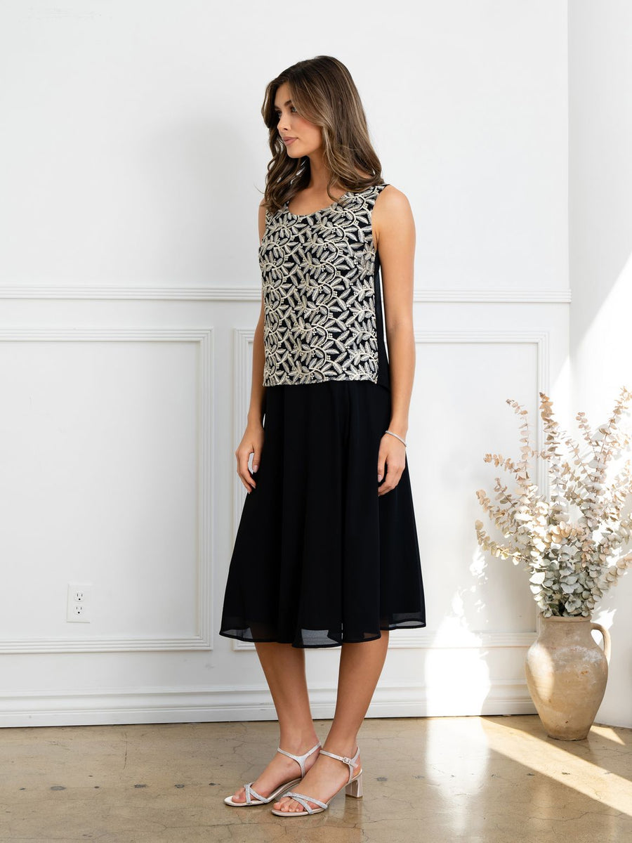 Mother of the Bride Dresses Short Mother of the Bride Jacket Cocktail Dress Black/Gold