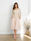 Mother of the Bride Dresses Short Mother of the Bride Jacket Cocktail Dress Champagne