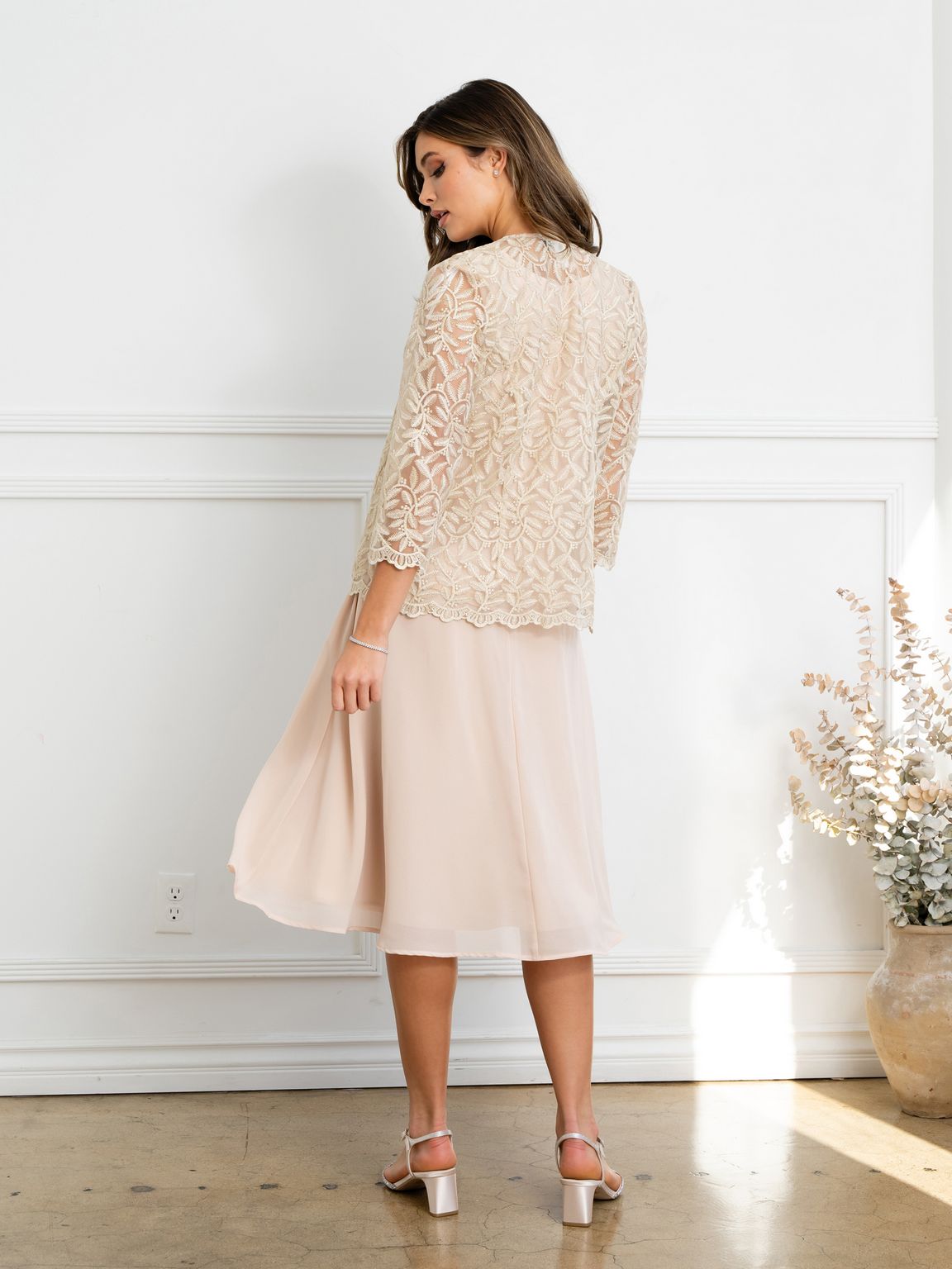 Mother of the Bride Dresses Short Mother of the Bride Jacket Cocktail Dress Champagne