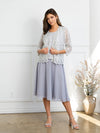 Mother of the Bride Dresses Short Mother of the Bride Jacket Cocktail Dress Silver