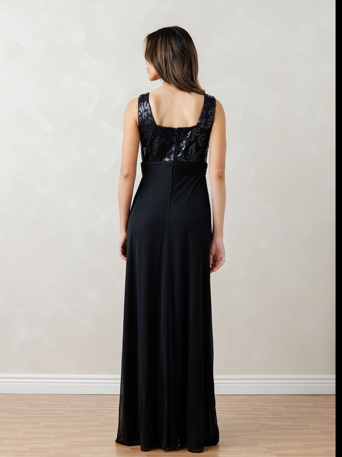 Formal Dresses Sequin Long  Formal Lace Bolero Evening  Dress Black