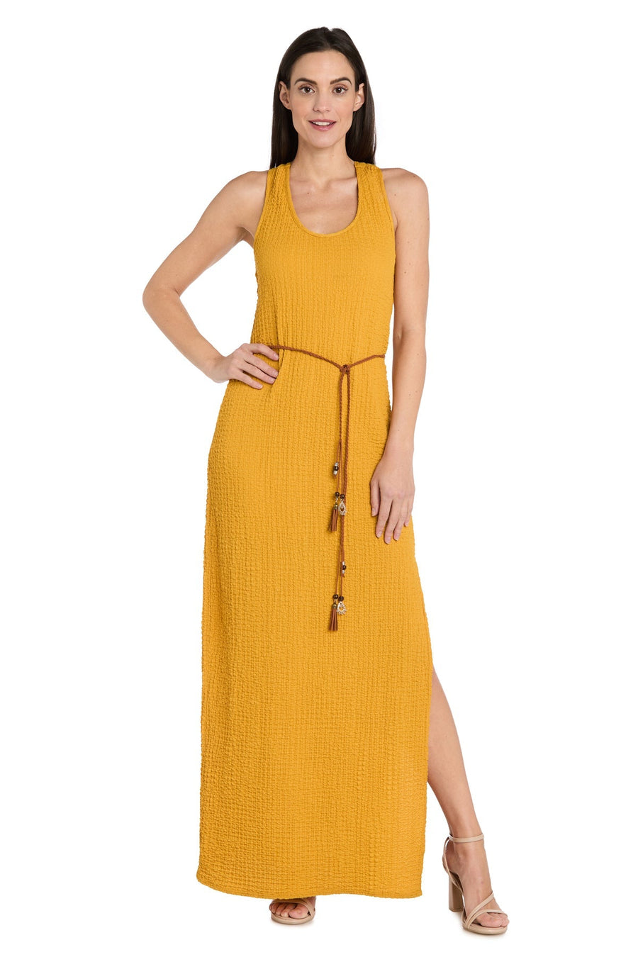 Formal Dresses Beaded Long Formal Petite Maxi Dress Ochre