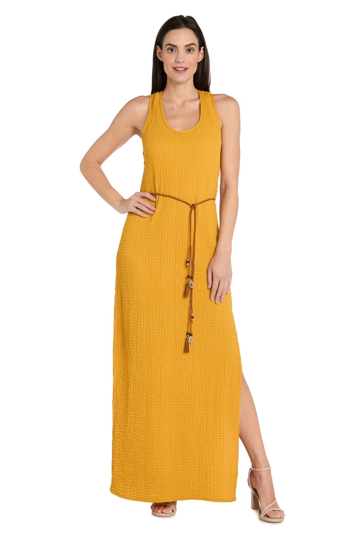 Formal Dresses Long Formal Beaded Maxi Dress Ochre