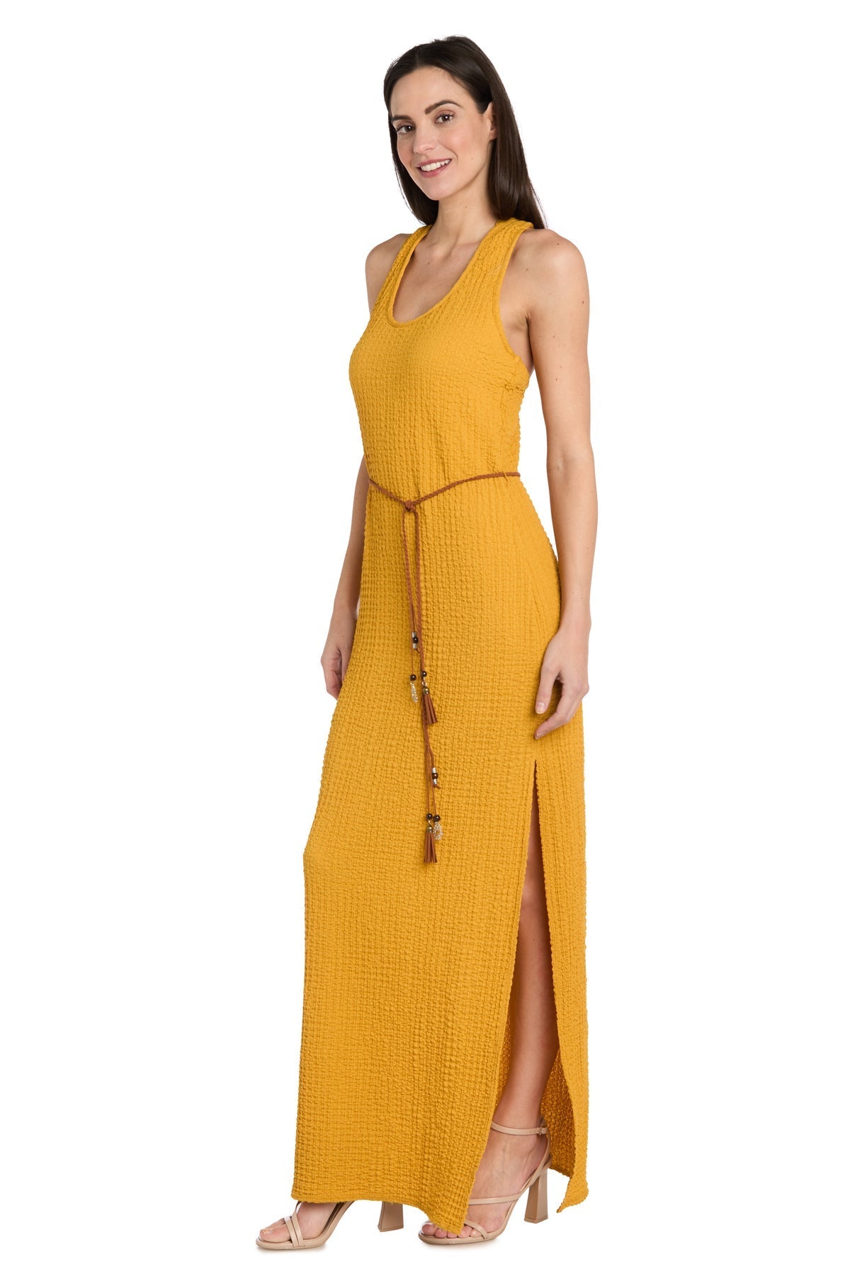 Formal Dresses Beaded Long Formal Petite Maxi Dress Ochre