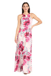 Formal Dresses Long Formal Floral Print Maxi Dress Cream/Rose