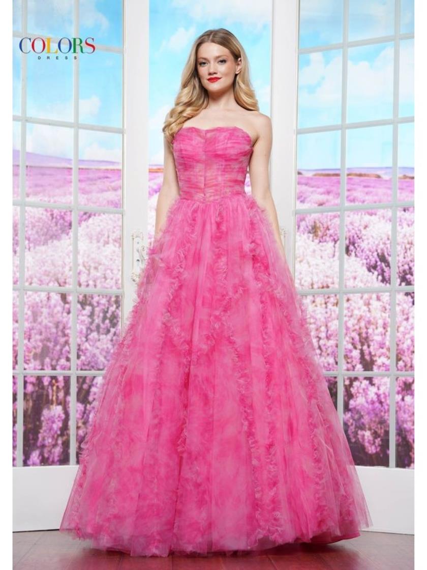 Prom Dresses Long Print Mesh Formal Prom Dress Watermelon