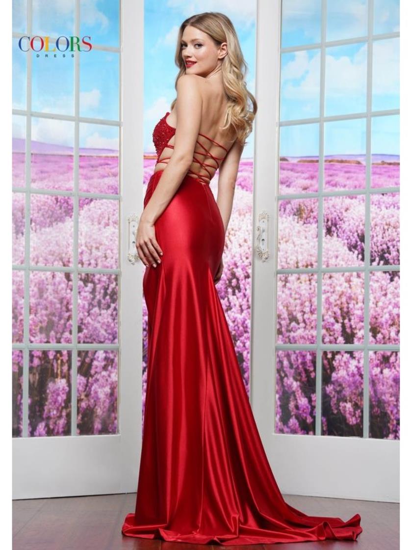 Prom Dresses Long Formal Satin Fitted Prom Dress Red