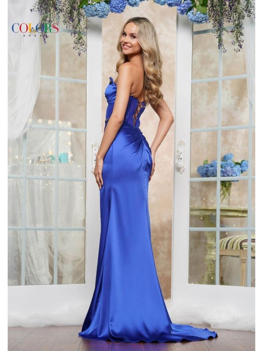 Prom Dresses Long Beaded Bust Fitted Formal Prom Dress Royal