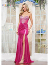 Prom Dresses Fitted Long Formal Slit Skirt Prom Dress Hot Pink