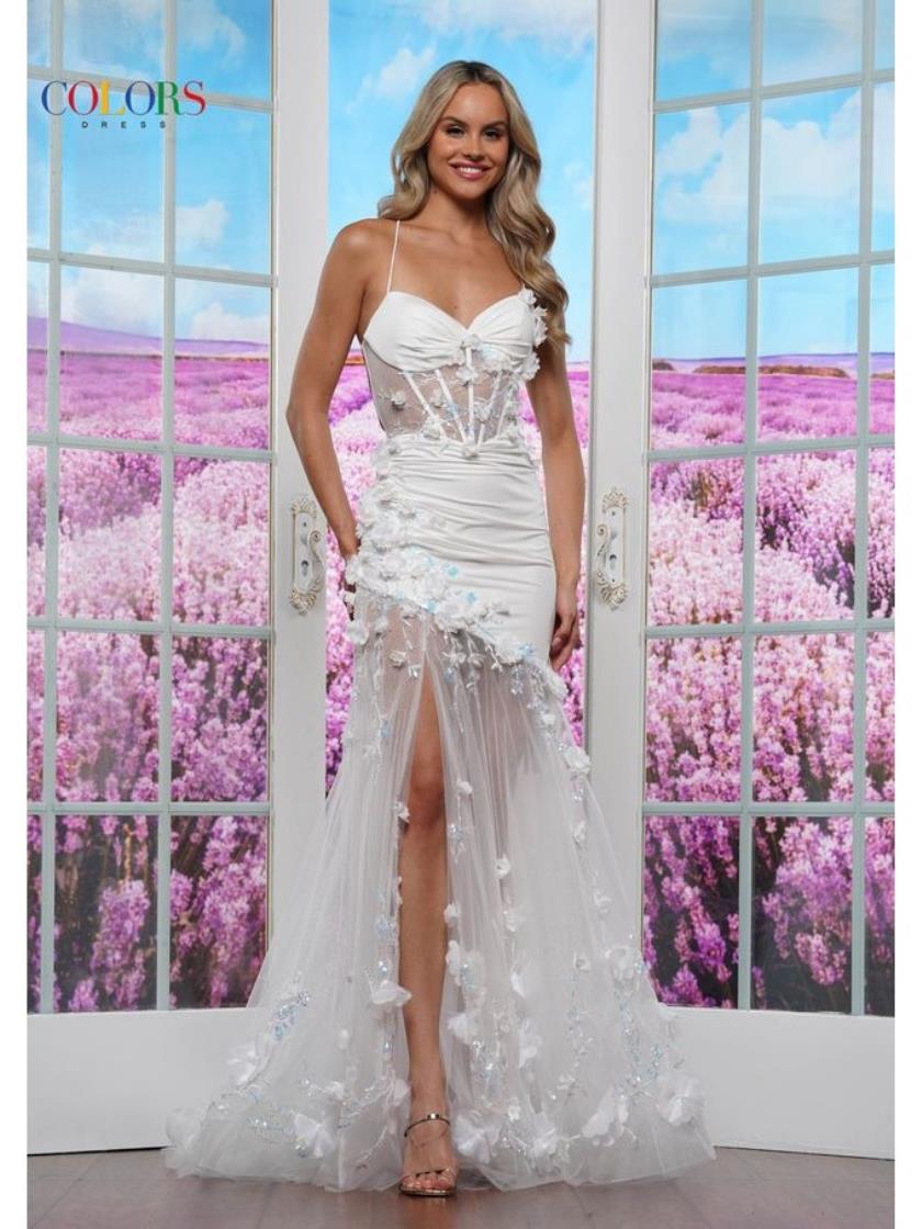Prom Dresses Long Formal Sweetheart Mermaid˜Prom Dress Off White