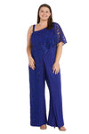 Jumpsuit Long Plus Size Sequin Formal Jumpsuit  Royal