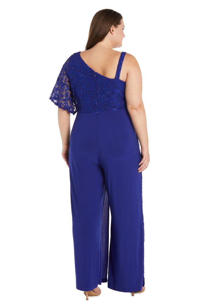 Jumpsuit Long Plus Size Sequin Formal Jumpsuit  Royal