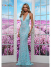 Prom Dresses Long Floral Beaded Fitted Formal Prom Dress Tiffany