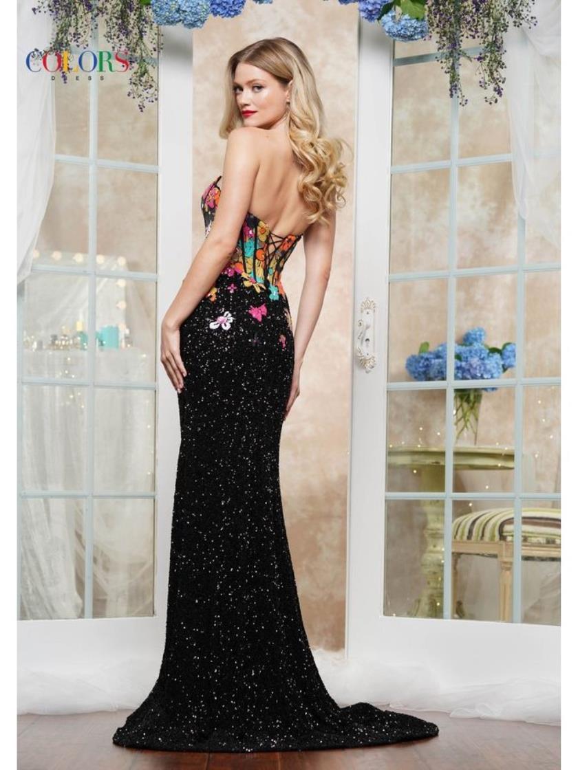 Prom Dresses Formal Long Fitted Slit Prom Dress  Black
