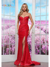 Prom Dresses Long Formal Glitter Mesh Prom Dress Red