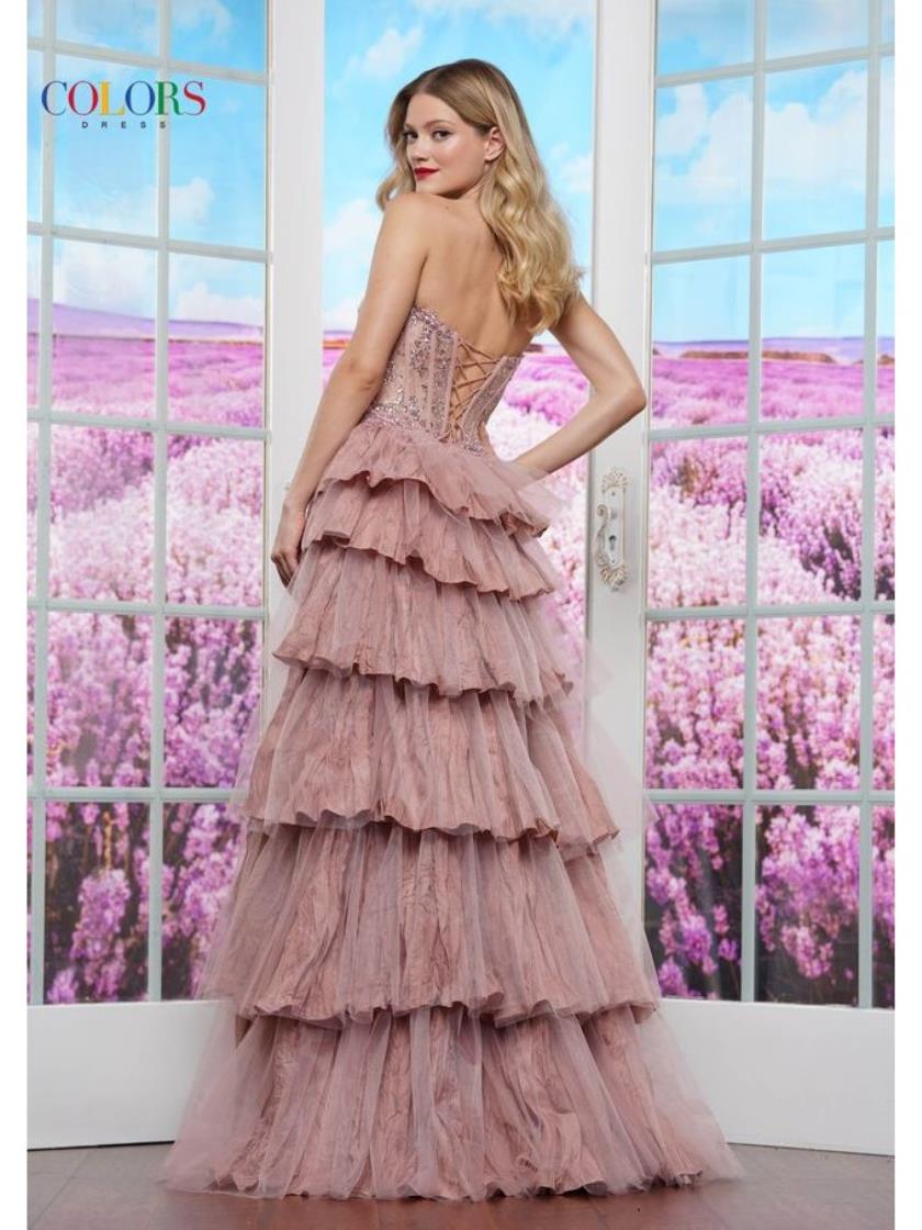 Prom Dresses Long Sequin Fitted Formal Tulle Skirt Prom Dress Mauve