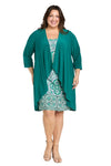 Plus Size Dresses Plus Size Short Printed Cocktail Dress Green