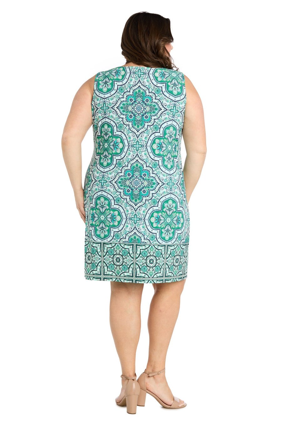 Plus Size Dresses Plus Size Short Printed Cocktail Dress Green
