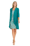 Mother of the Bride Dresses Short Mother of the Bride Cocktail Jacket Dress Green