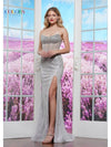 Prom Dresses Formal Long Slit Prom Dress Silver