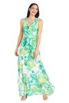 Formal Dresses Long Formal Printed Ruffle Maxi Dress Jade/Multi