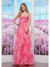 Prom Dresses Long Sweetheart Print Formal Prom Dress Watermelon
