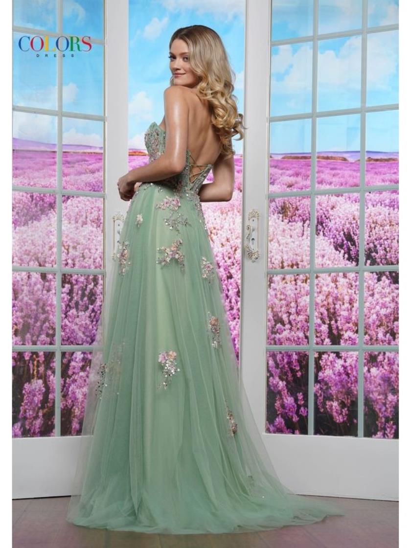 Prom Dresses Formal Long Floral Prom Dress Sage