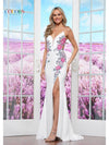 Prom Dresses Formal Floral Long Sequin Prom Dress Off White