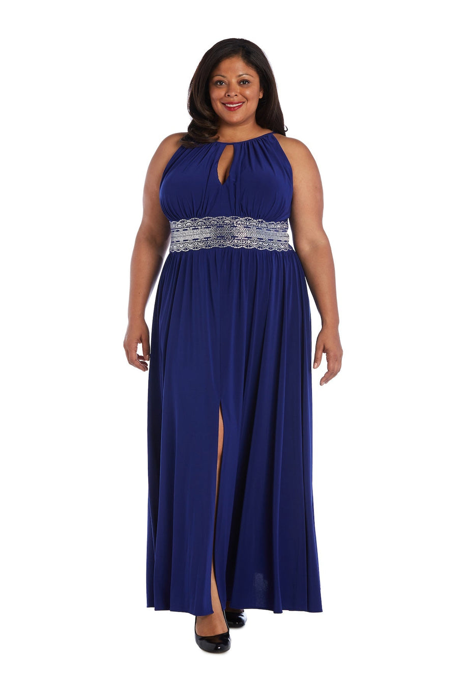 Plus Size Dresses Long Plus Size Formal Evening Dress Electric Blue