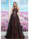 Prom Dresses Long Halter Sequin Formal Prom Dress Black/Multi