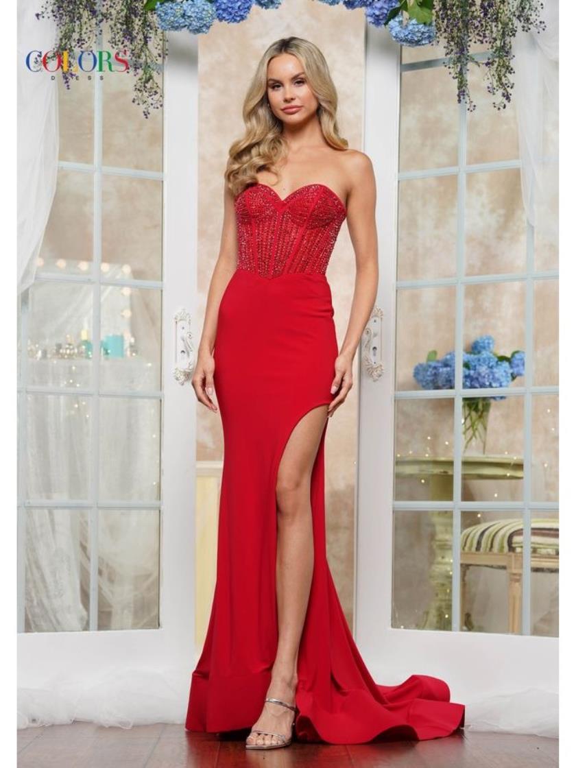 Prom Dresses Formal Fitted Long Prom Dress Red