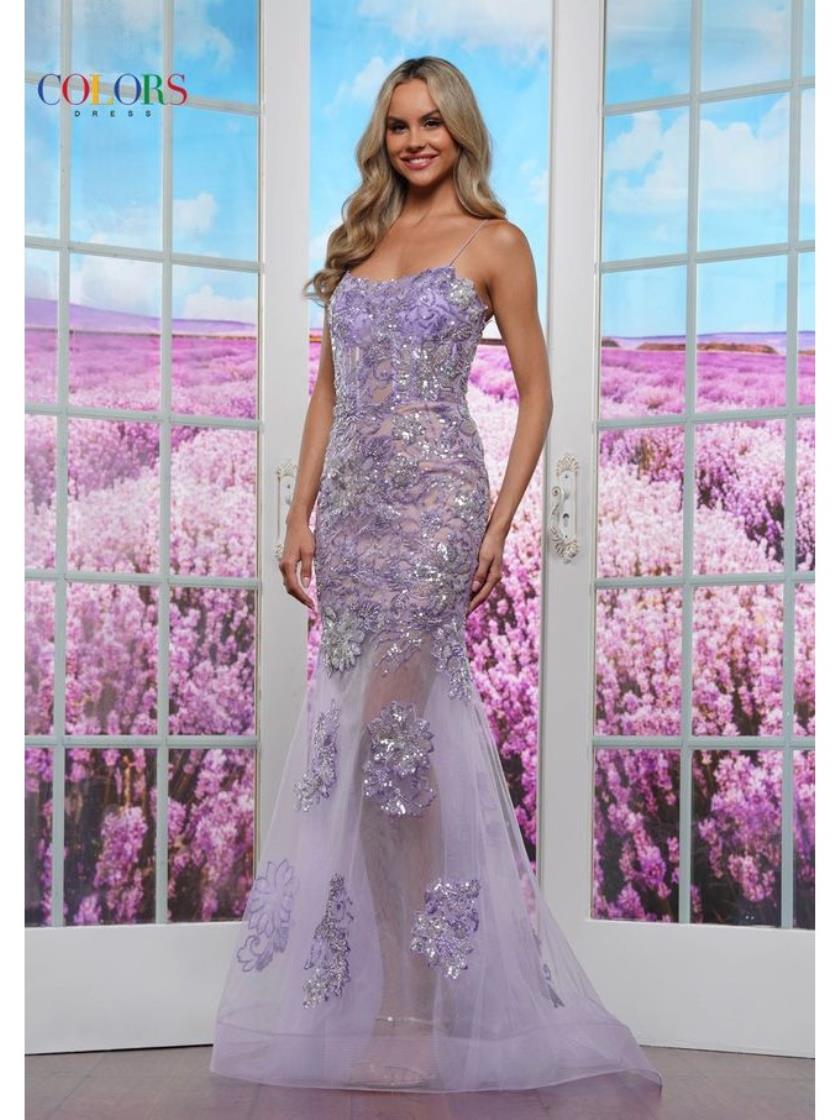 Prom Dresses Long Formal Fitted Applique Prom Dress Lavender